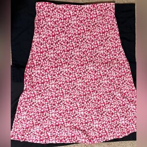 Chic Floral Maxi Skirt in Pink